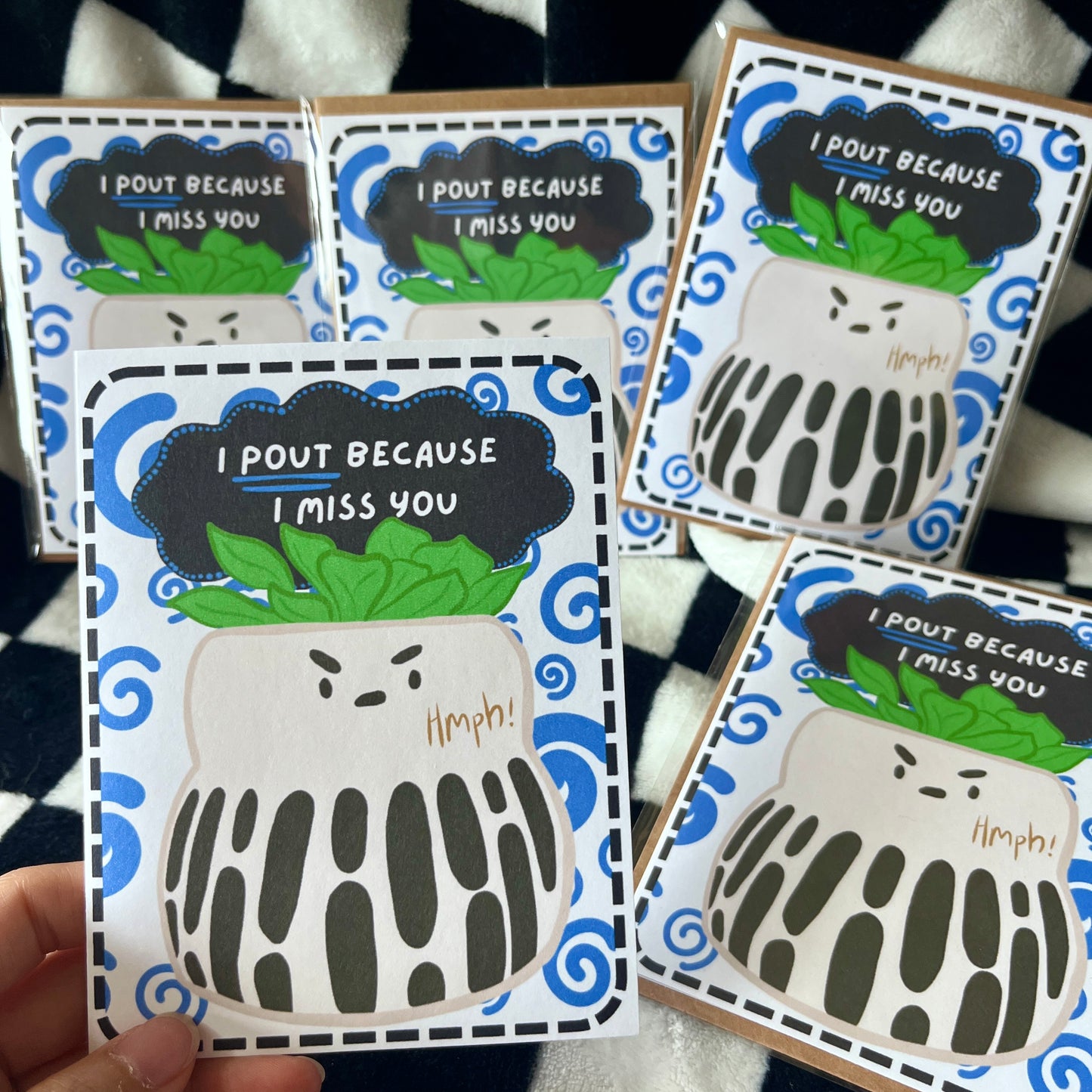 Pouty Face Little Forest Greeting Cards