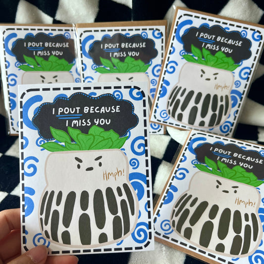 Pouty Face Little Forest Greeting Cards