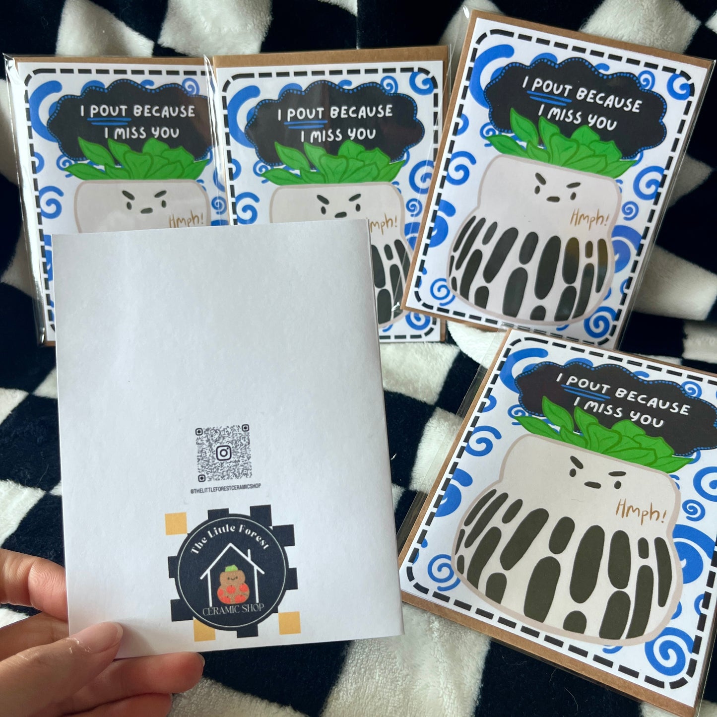 Pouty Face Little Forest Greeting Cards