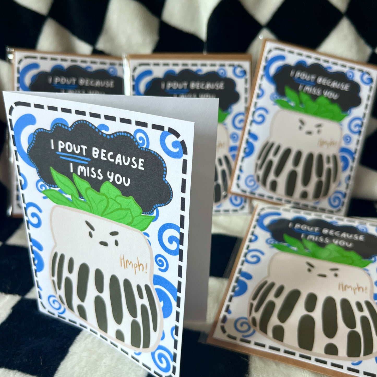 Pouty Face Little Forest Greeting Cards