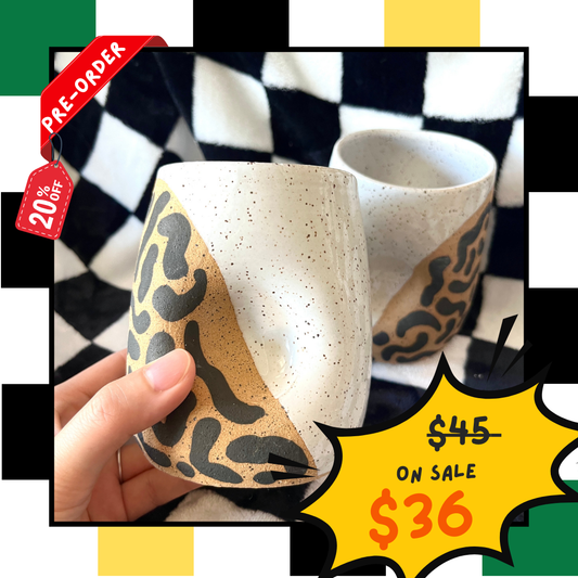 Black Wiggle Dimple Cup