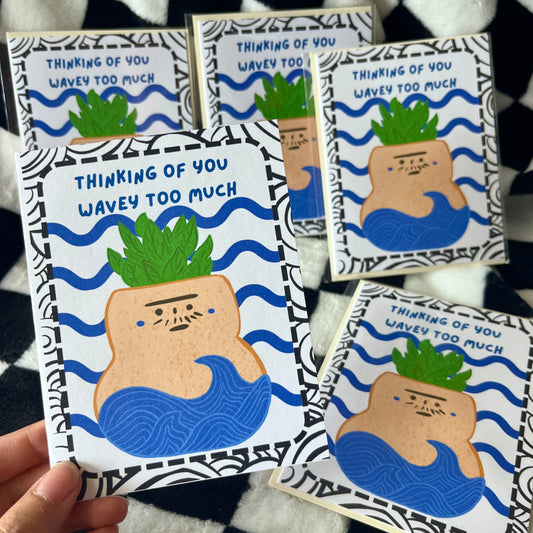 Wavy Wave Little Forest Greeting Cards