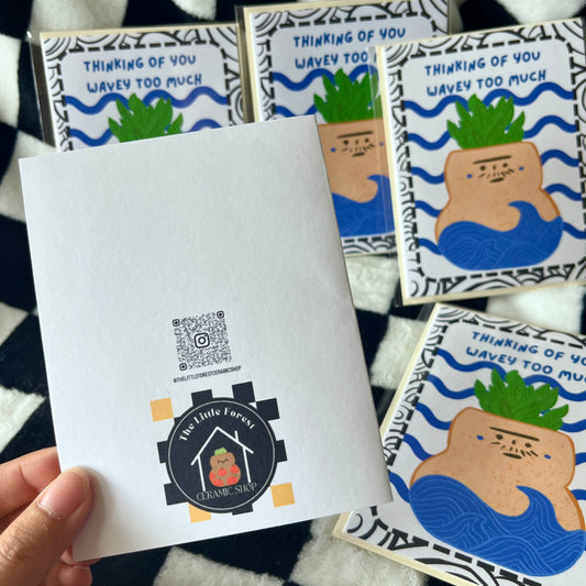 Wavy Wave Little Forest Greeting Cards
