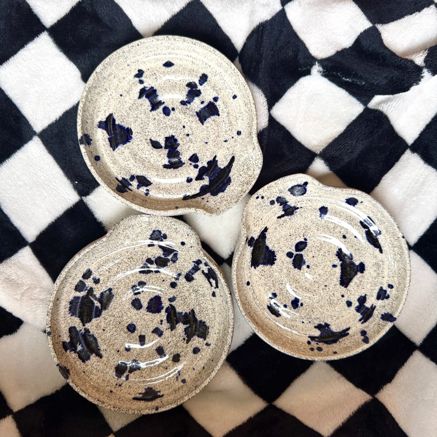 Navy splash Spoon Rest